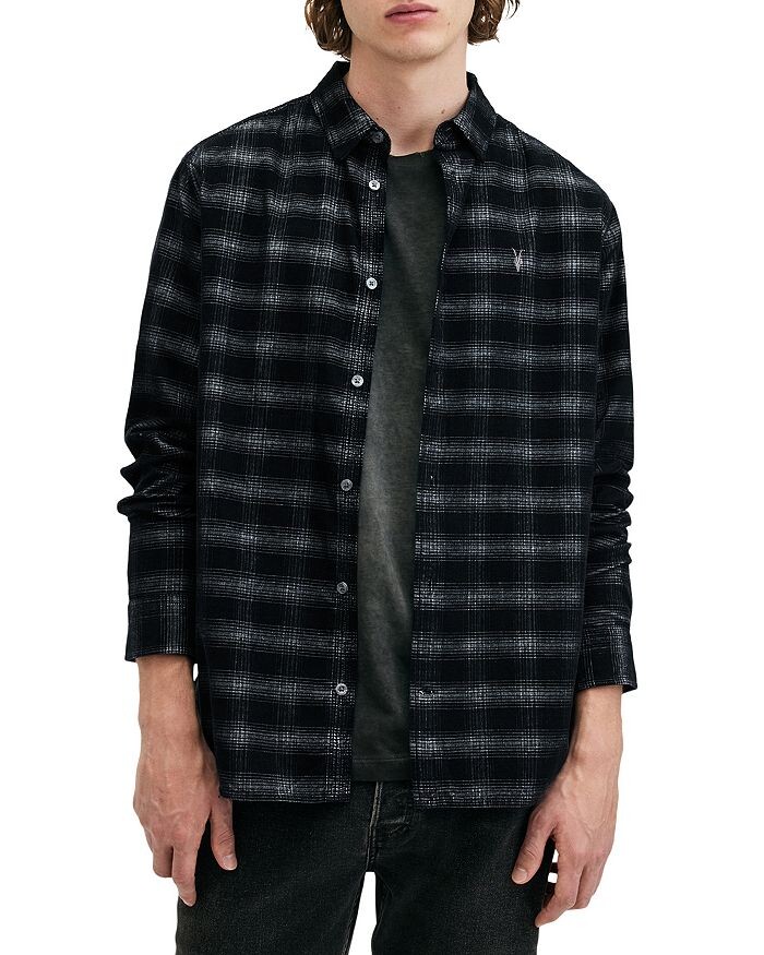 Хлопковая рубашка на пуговицах ALLSAINTS, синий
Хлопковая рубашка на пуговицах ALLSAINTS, синий