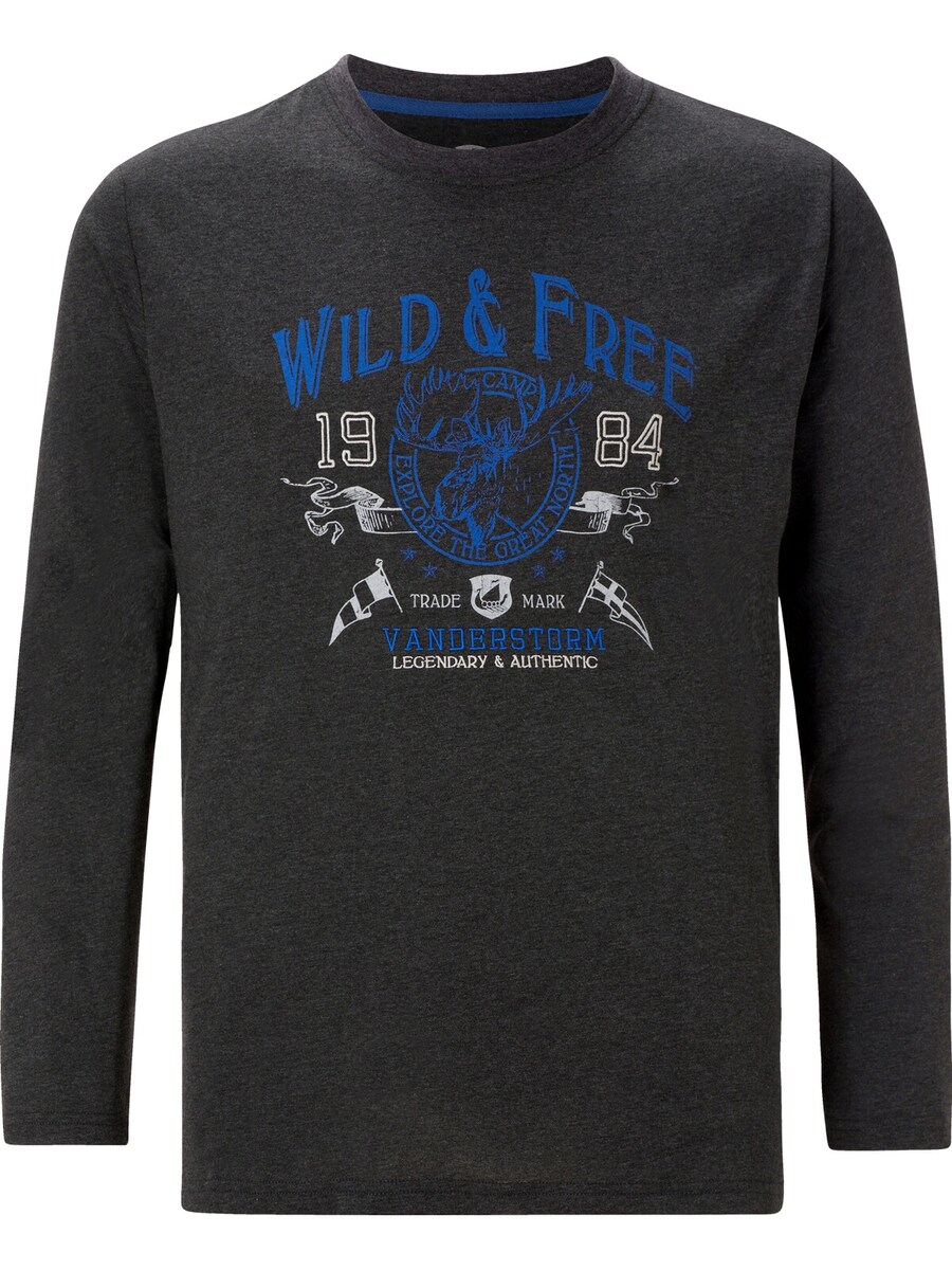 Лонгслив Jan Vanderstorm Shirt Staaf, цвет light grey/dark grey 
Лонгслив Jan Vanderstorm Shirt Staaf, цвет light grey/dark grey