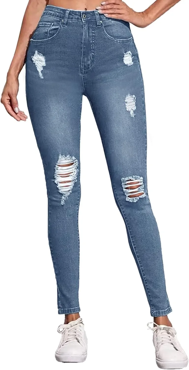 Женские рваные джинсы Mid Waisted Stretch с потертостями Metietila
Женские рваные джинсы Mid Waisted Stretch с потертостями Metietila