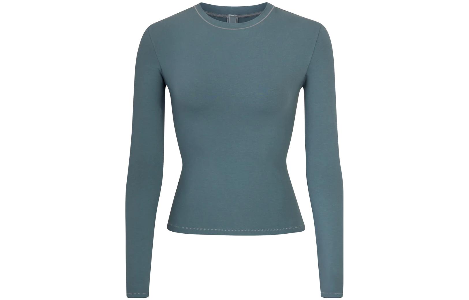 Футболка с длинными рукавами для плавания цвет металлик Skims, Kyanite
Футболка с длинными рукавами для плавания цвет металлик Skims, Kyanite