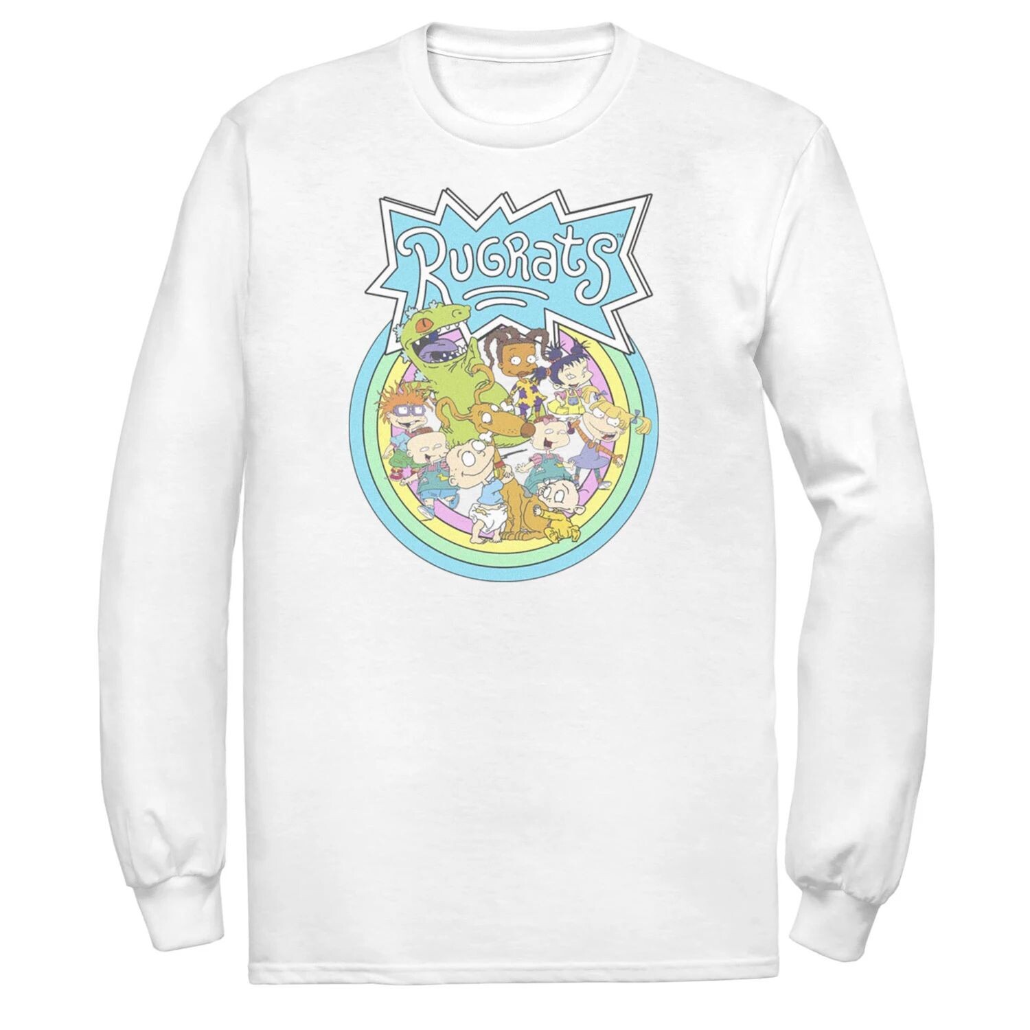 Мужская футболка с длинными рукавами и логотипом Rugrats Rainbow Group Licensed Character
Мужская футболка с длинными рукавами и логотипом Rugrats Rainbow Group Licensed Character