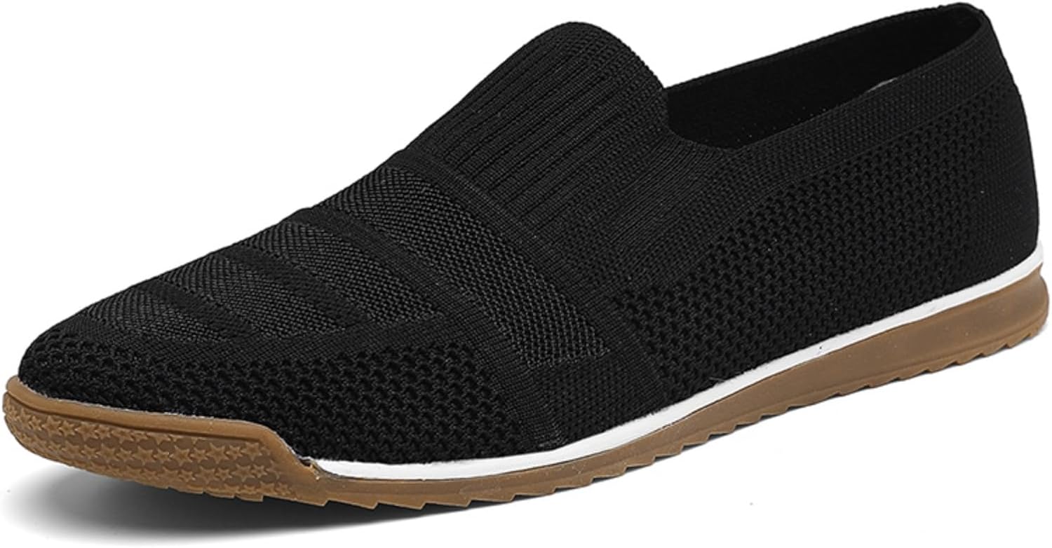 Мужские черные вязаные слипоны-лоферы, дышащие, легкие повседневные туфли с комфортной подошвой, идеально подходят для повседневной носки и отдыха Aokisx
Мужские черные вязаные слипоны-лоферы, дышащие, легкие повседневные туфли с комфортной подошвой, идеально подходят для повседневной носки и отдыха Aokisx