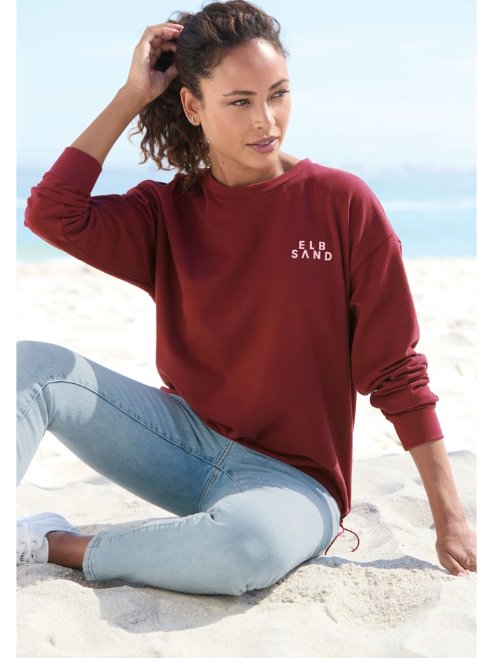 Толстовка бордового цвета ELBSAND
Толстовка бордового цвета ELBSAND