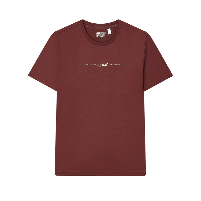 Футболка мужская терракотово-красная коричневая FILA 
Футболка мужская терракотово-красная коричневая FILA