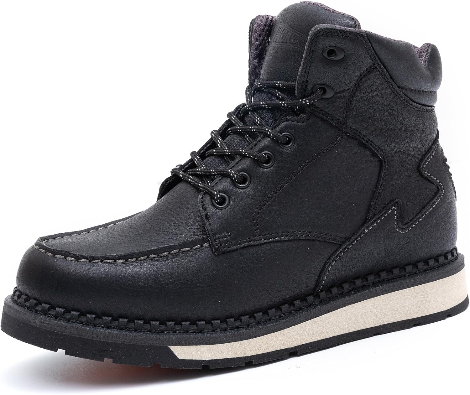 Мужские ботинки MWORK с мягким носком 15 см, из премиальной кожи полного зерна, устойчивые к истиранию, маслу и скольжению, с прочной клиновидной подошвой, EH класс, поддержка свода стопы, предотвращение усталости, черный
Мужские ботинки MWORK с мягким носком 15 см, из премиальной кожи полного зерна, устойчивые к истиранию, маслу и скольжению, с прочной клиновидной подошвой, EH класс, поддержка свода стопы, предотвращение усталости, черный