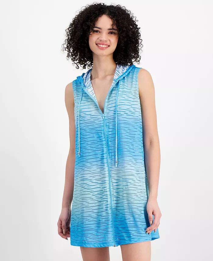 Женское платье-накидка с капюшоном на молнии без рукавов J Valdi, синий
Женское платье-накидка с капюшоном на молнии без рукавов J Valdi, синий