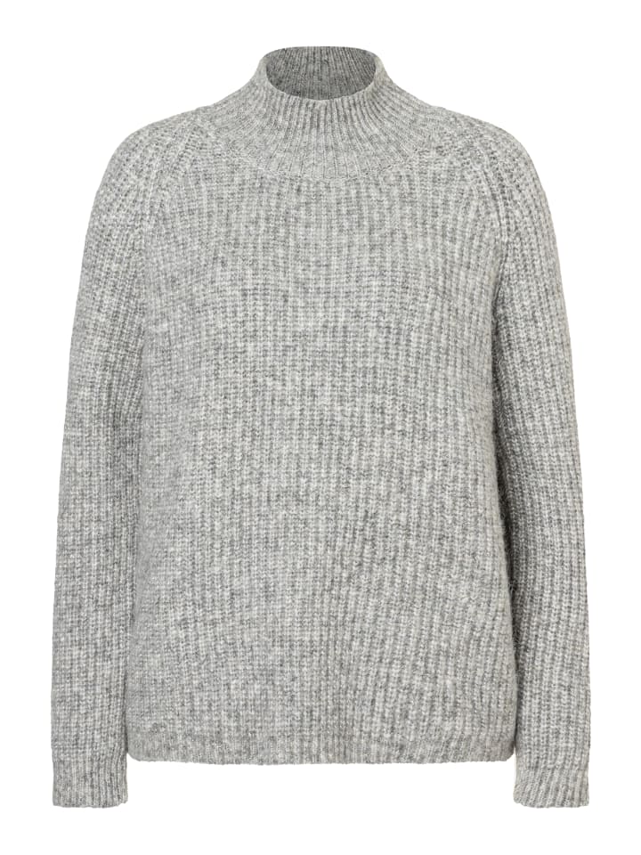 Блестящий свитер в рубчик из серебристо-серого меланжевого цвета More & More
Блестящий свитер в рубчик из серебристо-серого меланжевого цвета More & More