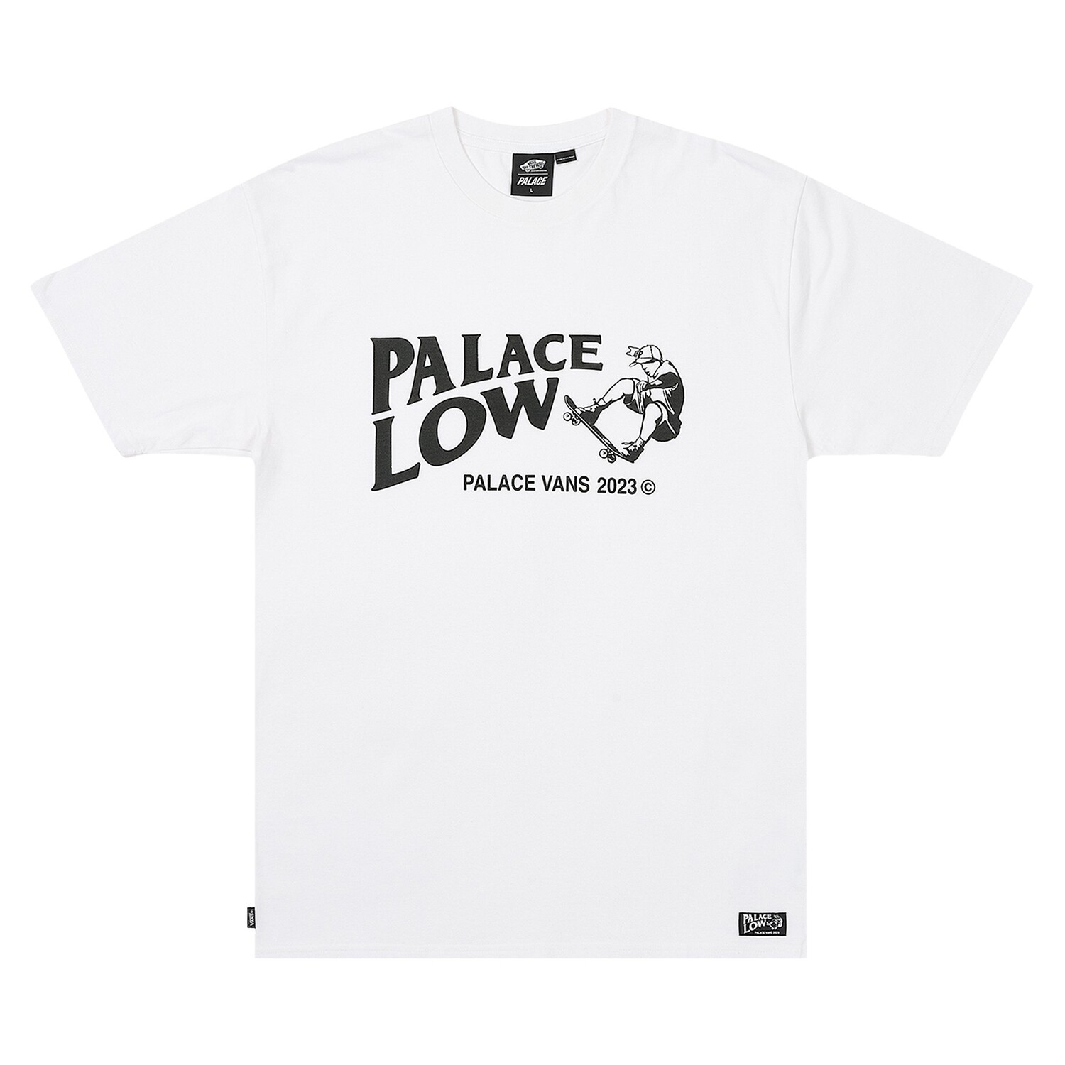 Футболка Palace x Vans Low, цвет Белый 
Футболка Palace x Vans Low, цвет Белый
