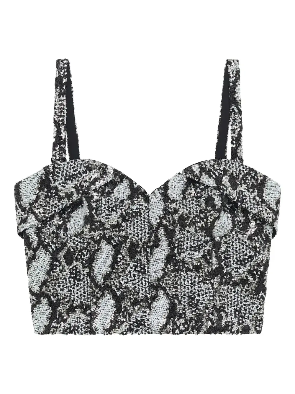 Топ-корсет со змеиным принтом IRO, черный
Топ-корсет со змеиным принтом IRO, черный