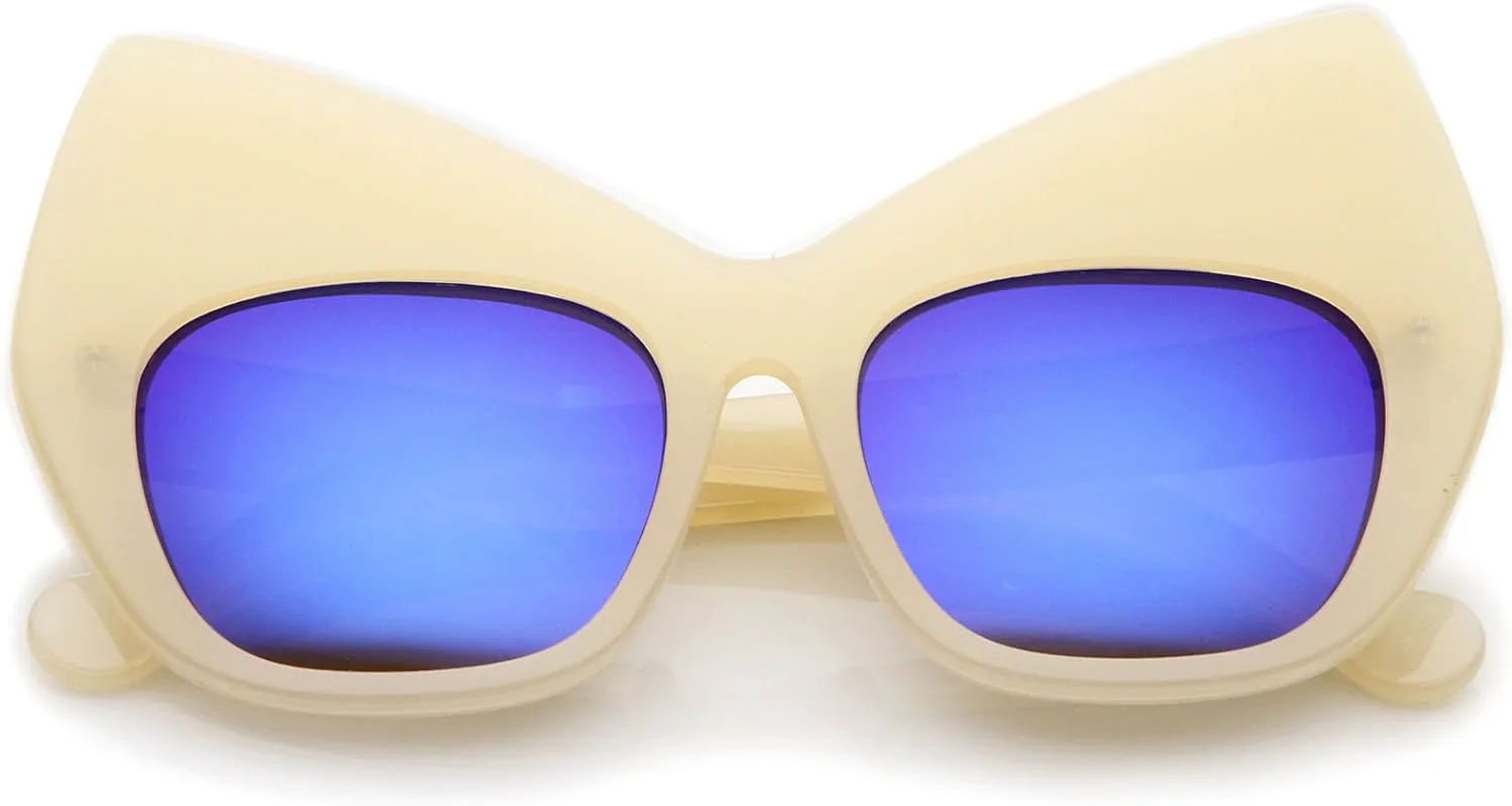 Солнцезащитные очки zeroUV в массивной оправе с цветными зеркальными квадратными линзами, увеличенного размера «кошачий глаз», 49 мм, Creme / Blue Mirror
Солнцезащитные очки zeroUV в массивной оправе с цветными зеркальными квадратными линзами, увеличенного размера «кошачий глаз», 49 мм, Creme / Blue Mirror