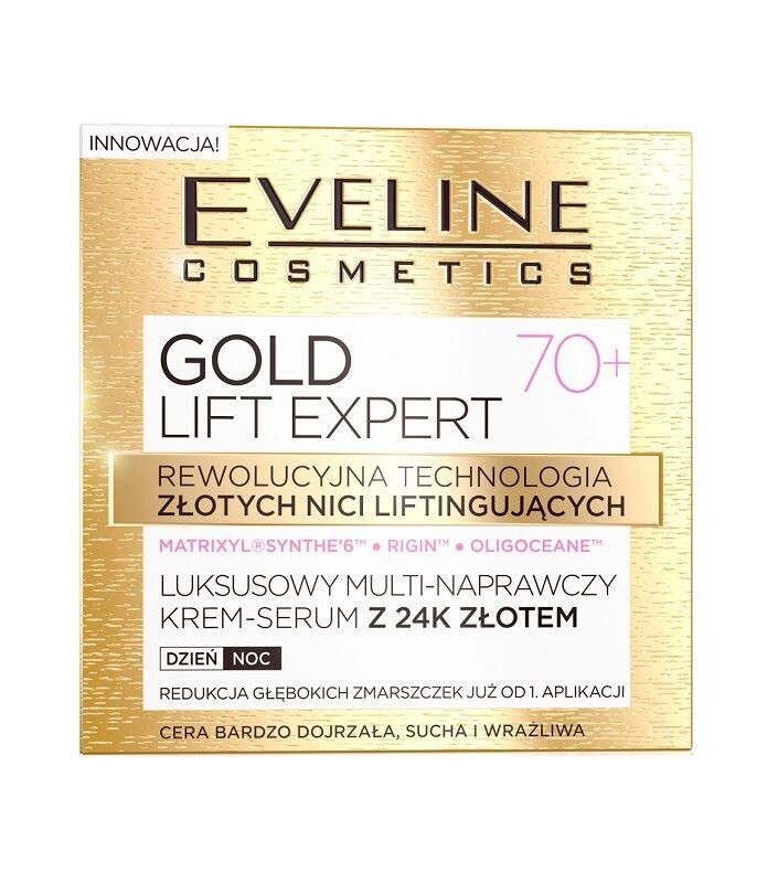 Eveline Gold Lift Expert 70+ крем для лица, 50 ml 
Eveline Gold Lift Expert 70+ крем для лица, 50 ml