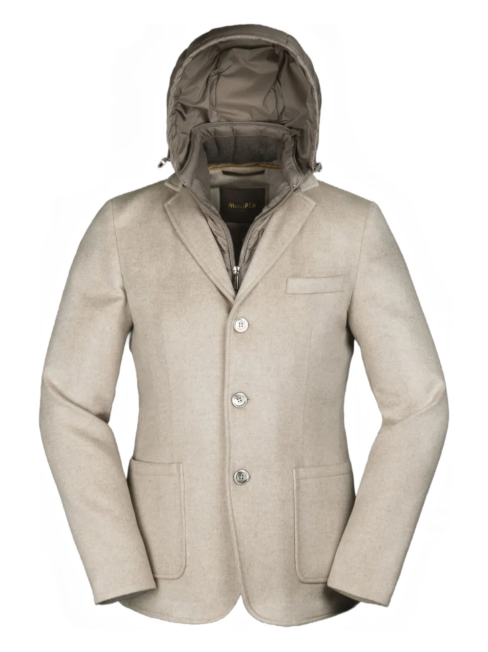 Куртка строгого кроя с капюшоном Moorer, нейтральный
Куртка строгого кроя с капюшоном Moorer, нейтральный