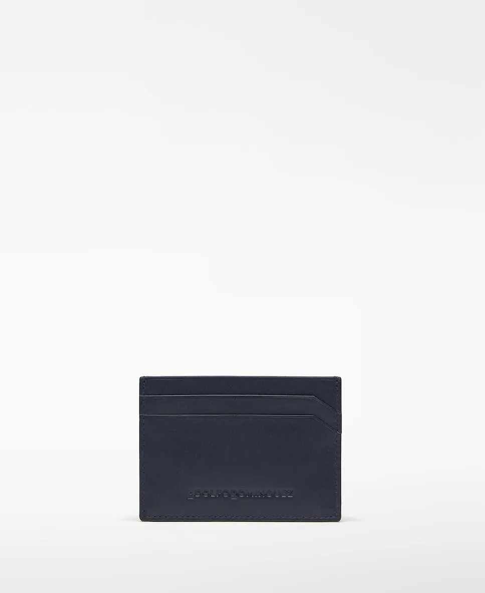 Мужской кожаный картхолдер на молнии Adolfo Dominguez, темно-синий/зеленый 
Мужской кожаный картхолдер на молнии Adolfo Dominguez, темно-синий/зеленый