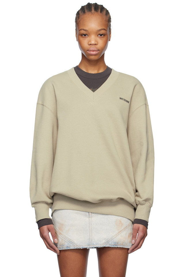 Оверсайз свитшот We11Done, хаки 
Оверсайз свитшот We11Done, хаки