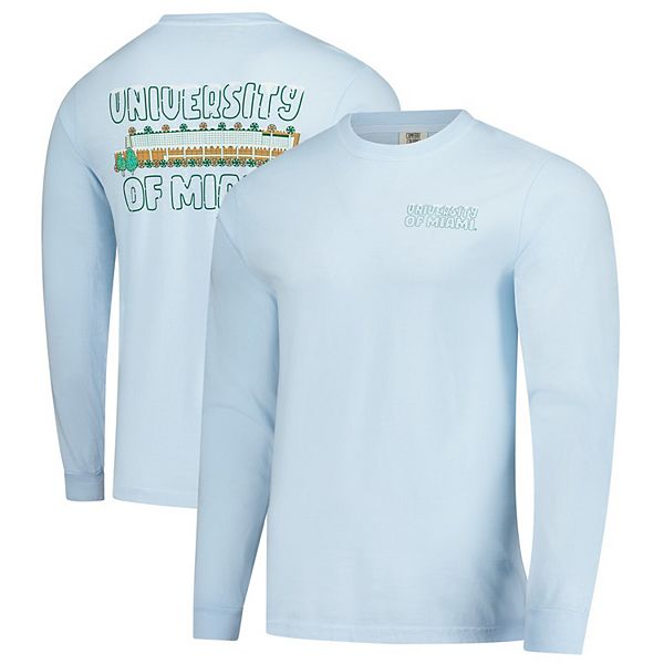 Мужская футболка с длинным рукавом Miami Hurricanes Frosted Dreams Comfort Colors в светло-голубом цвете Image One
Мужская футболка с длинным рукавом Miami Hurricanes Frosted Dreams Comfort Colors в светло-голубом цвете Image One