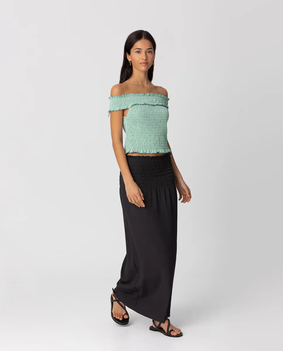 Длинная юбка с резинкой на талии в виде сот Noon, черный
Длинная юбка с резинкой на талии в виде сот Noon, черный