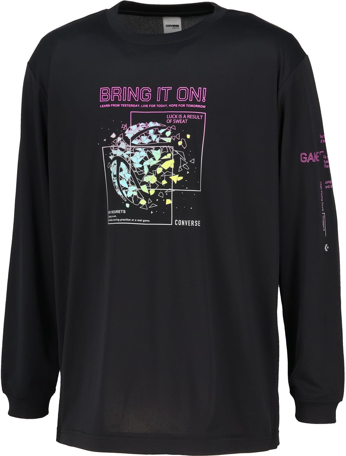 Баскетбольная футболка с длинным рукавом Converse CB252367L, с принтом, влагоотводящая, быстросохнущая, унисекс, черный/серый
Баскетбольная футболка с длинным рукавом Converse CB252367L, с принтом, влагоотводящая, быстросохнущая, унисекс, черный/серый