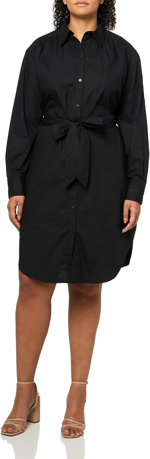 BOSS Женское платье-рубашка из поплина и хлопка, Black Carbon
BOSS Женское платье-рубашка из поплина и хлопка, Black Carbon