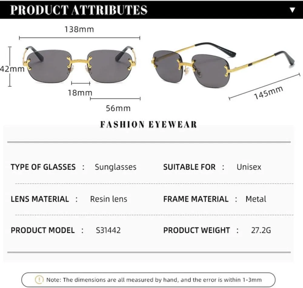 Популярные маленькие прямоугольные солнцезащитные очки в стиле ретро, без оправы, с зеркальным покрытием, защита от УФ-излучения UV400 MTZJH, Blue Mirror
Популярные маленькие прямоугольные солнцезащитные очки в стиле ретро, без оправы, с зеркальным покрытием, защита от УФ-излучения UV400 MTZJH, Blue Mirror