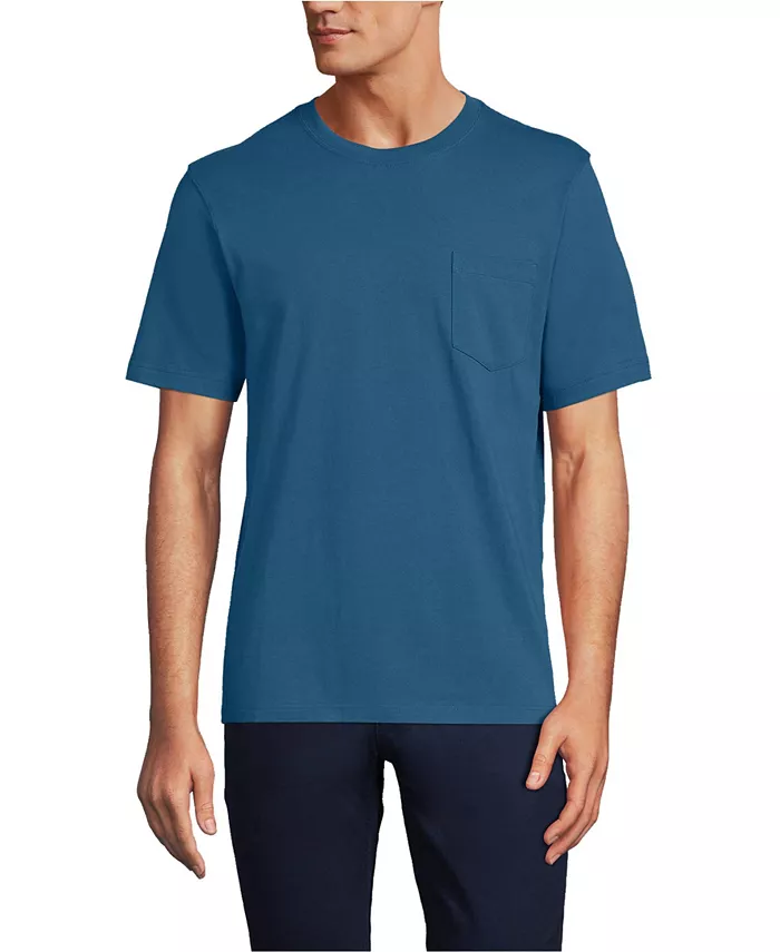 Большая и высокая футболка Super-T с коротким рукавом и карманом Lands' End, синий
Большая и высокая футболка Super-T с коротким рукавом и карманом Lands' End, синий