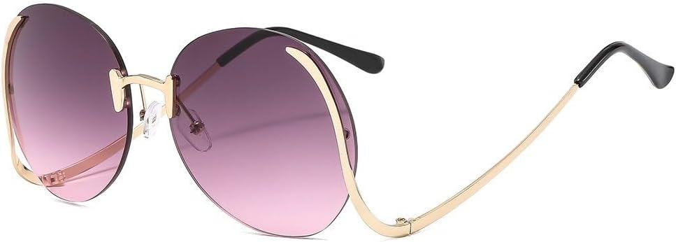 Модные круглые солнцезащитные очки без оправы для женщин и мужчин, роскошные винтажные панк-очки, солнцезащитные очки для улицы с защитой от УФ-излучения UV400 TKKTLLT, Gold Purple Pink
Модные круглые солнцезащитные очки без оправы для женщин и мужчин, роскошные винтажные панк-очки, солнцезащитные очки для улицы с защитой от УФ-излучения UV400 TKKTLLT, Gold Purple Pink