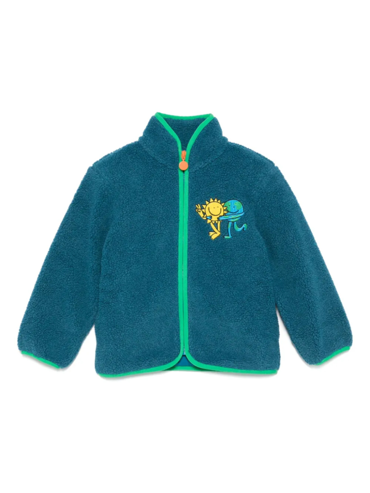 Вышитая флисовая куртка Stella McCartney Kids, синий 
Вышитая флисовая куртка Stella McCartney Kids, синий