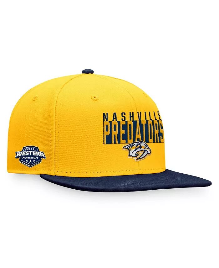 Мужская золотая, темно-синяя бейсболка Nashville Predators Fundamental с цветными блоками Fanatics
Мужская золотая, темно-синяя бейсболка Nashville Predators Fundamental с цветными блоками Fanatics