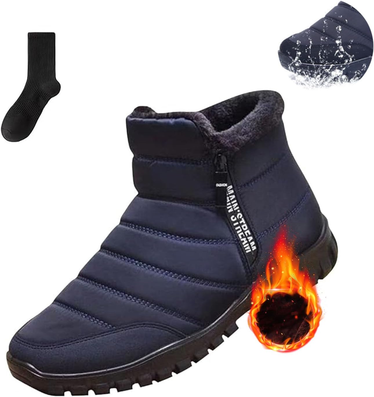 Мужская ортопедическая обувь, водонепроницаемые зимние мужские ботинки с мехом, утепленные зимние ботильоны с молнией на щиколотке Noworfewer, синий
Мужская ортопедическая обувь, водонепроницаемые зимние мужские ботинки с мехом, утепленные зимние ботильоны с молнией на щиколотке Noworfewer, синий