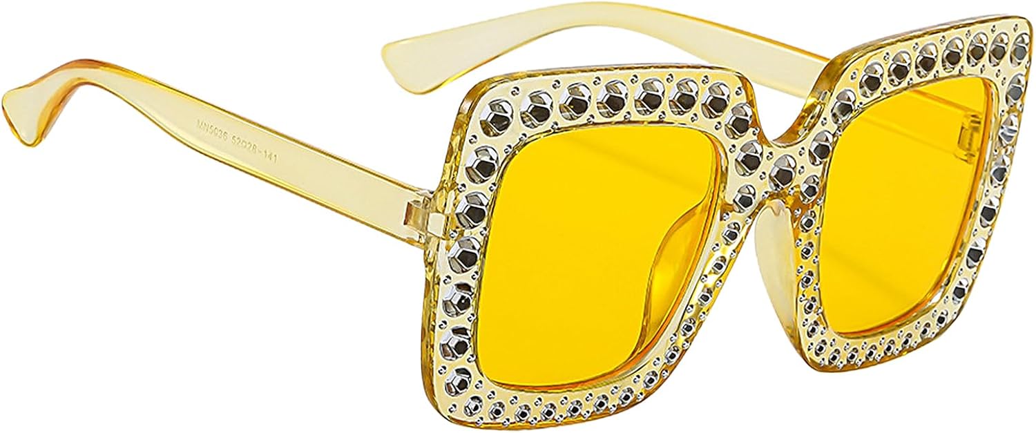 Солнцезащитные очки со стразами - декоративные квадратные очки, большие солнцезащитные очки, модные солнцезащитные очки для женщин, стильные солнцезащитные очки Generic, Yellow
Солнцезащитные очки со стразами - декоративные квадратные очки, большие солнцезащитные очки, модные солнцезащитные очки для женщин, стильные солнцезащитные очки Generic, Yellow