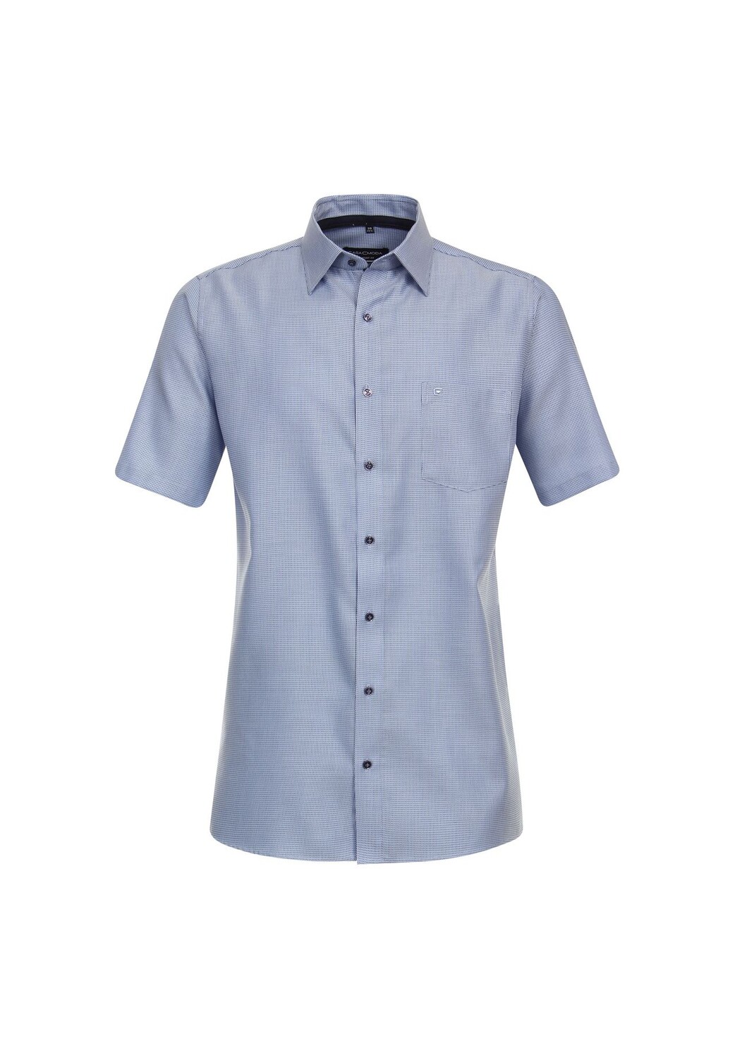 Мужская деловая рубашка с короткими рукавами, простого и комфортного кроя CASAMODA, синий 
Мужская деловая рубашка с короткими рукавами, простого и комфортного кроя CASAMODA, синий