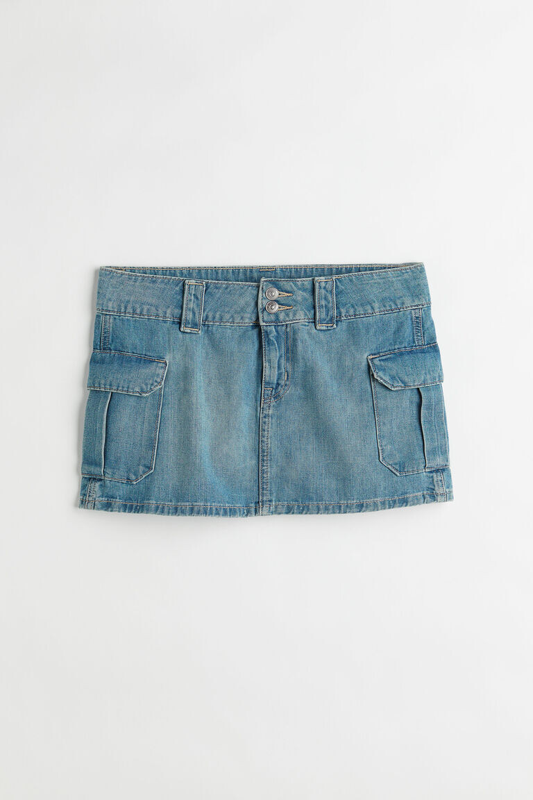 Джинсовая юбка в стиле милитари H&M, синий
Джинсовая юбка в стиле милитари H&M, синий