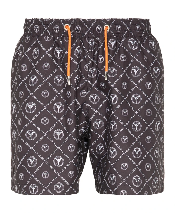 Шорты для плавания с логотипом Carazzato Carlo Colucci, черный 
Шорты для плавания с логотипом Carazzato Carlo Colucci, черный