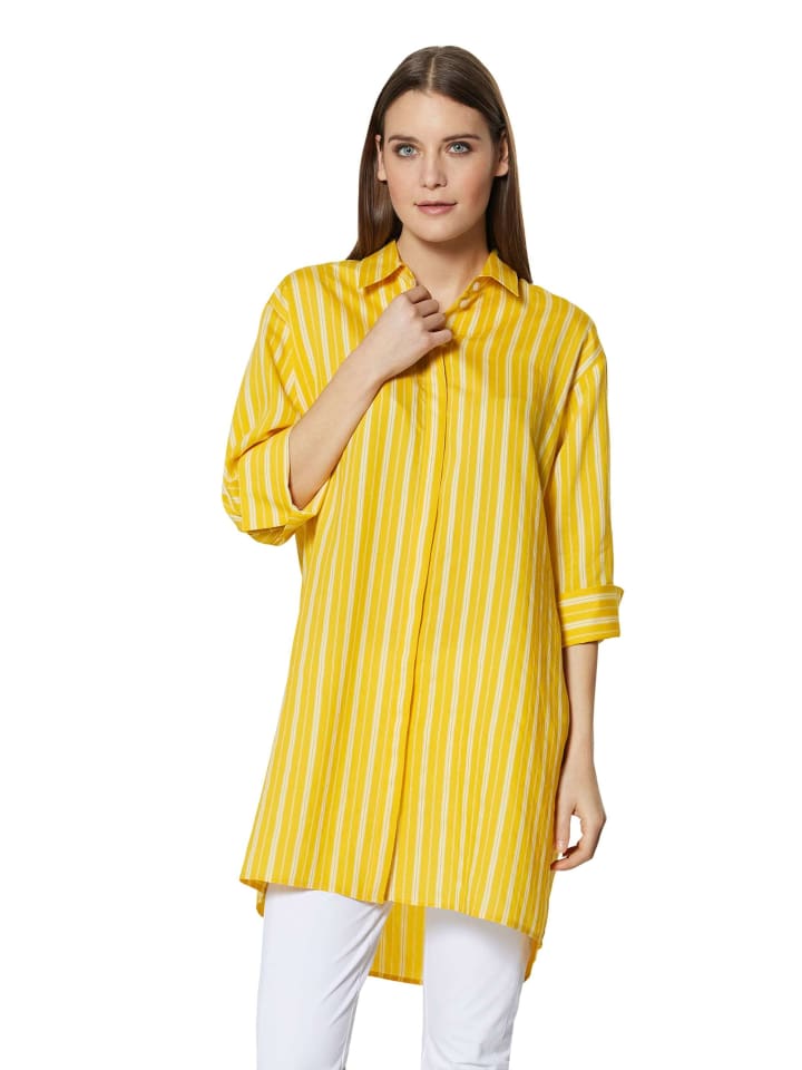 MADELEINE Длинная рубашка с полосками и рукавами 3/4, ярко-желтого/белого цвета
MADELEINE Длинная рубашка с полосками и рукавами 3/4, ярко-желтого/белого цвета