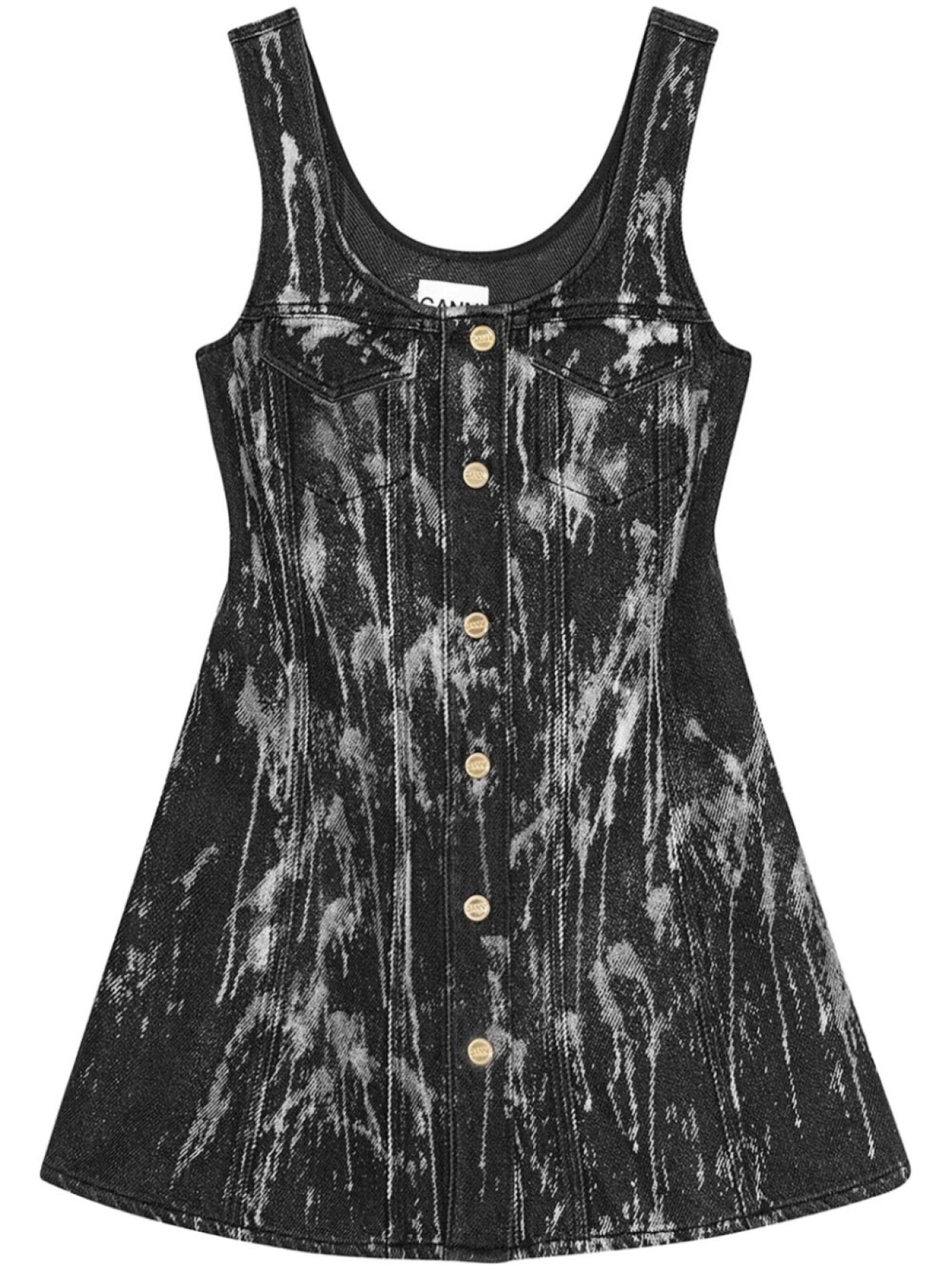 Фактурное платье мини GANNI, черный
Фактурное платье мини GANNI, черный