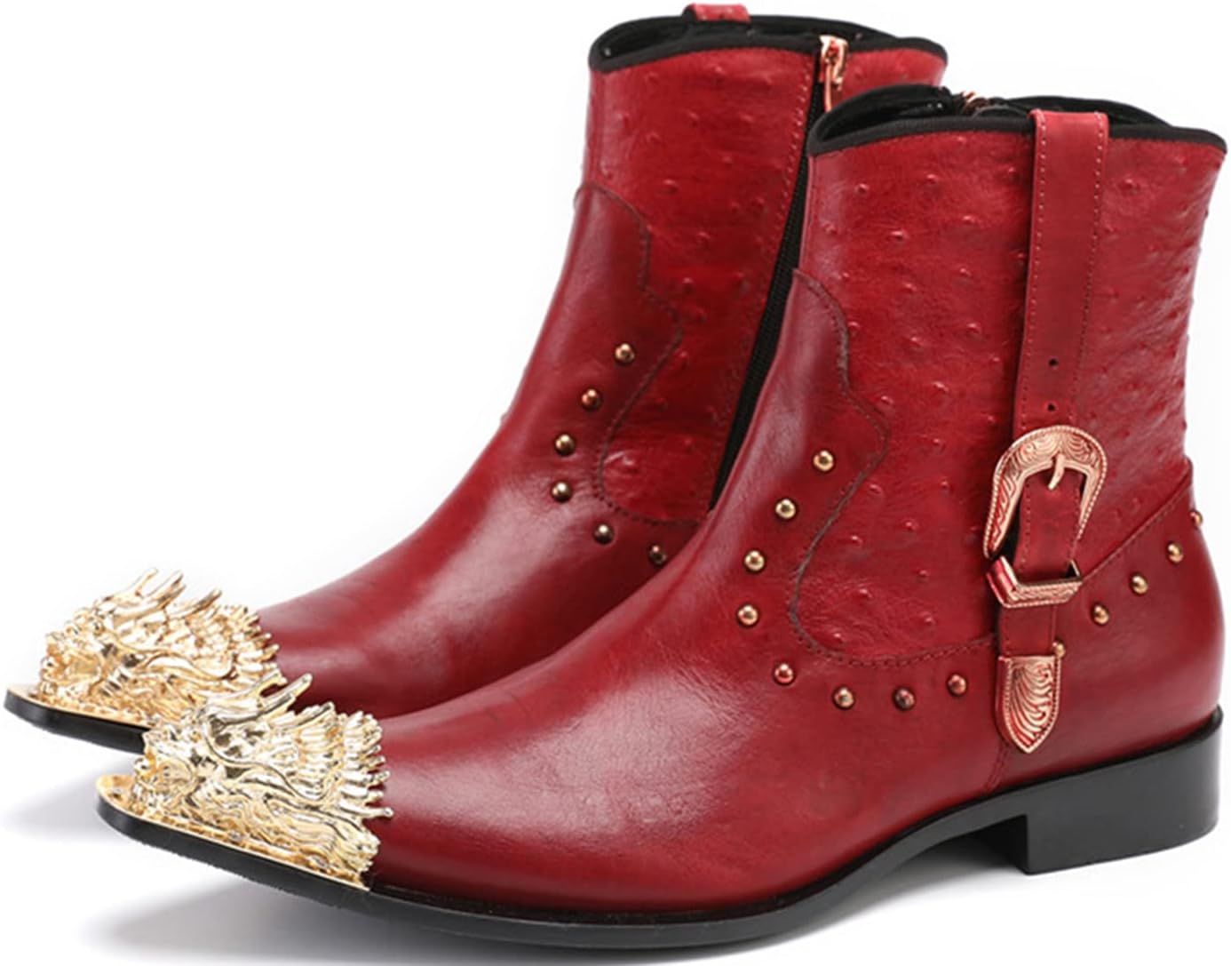 Мужские кожаные вестерн-ботинки Chelsea Santimon - повседневные высокие ковбойские ботинки с металлическим заостренным носком для вечеринок, бальных танцев и рок-певцов, красный
Мужские кожаные вестерн-ботинки Chelsea Santimon - повседневные высокие ковбойские ботинки с металлическим заостренным носком для вечеринок, бальных танцев и рок-певцов, красный