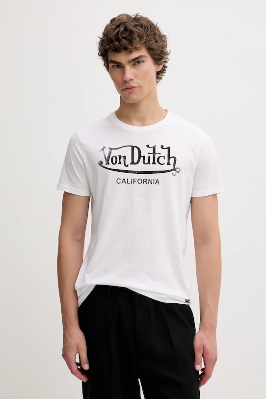 Хлопковая футболка Von Dutch, белый
Хлопковая футболка Von Dutch, белый