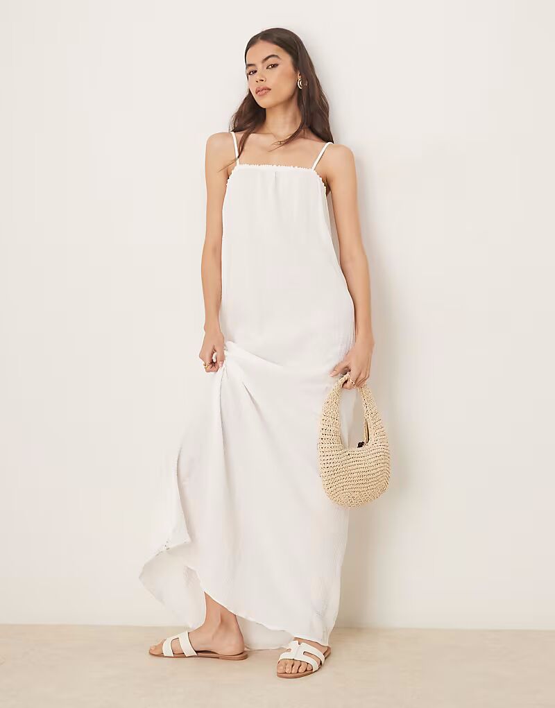 JDY Tall фактурное макси-платье без рукавов белого цвета
JDY Tall фактурное макси-платье без рукавов белого цвета