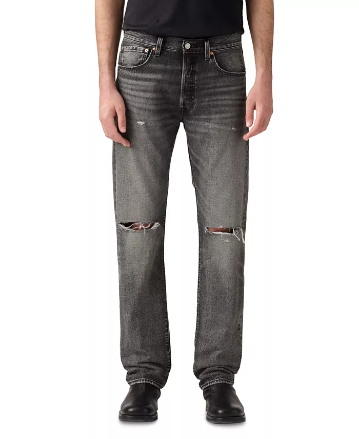 Мужские джинсы 501 Original Fit с застежкой на пуговицы, неэластичные Levi's, синий 
Мужские джинсы 501 Original Fit с застежкой на пуговицы, неэластичные Levi's, синий