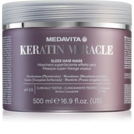 Маска для волос Keratin Miracle Sleek 500 мл Medavita
Маска для волос Keratin Miracle Sleek 500 мл Medavita