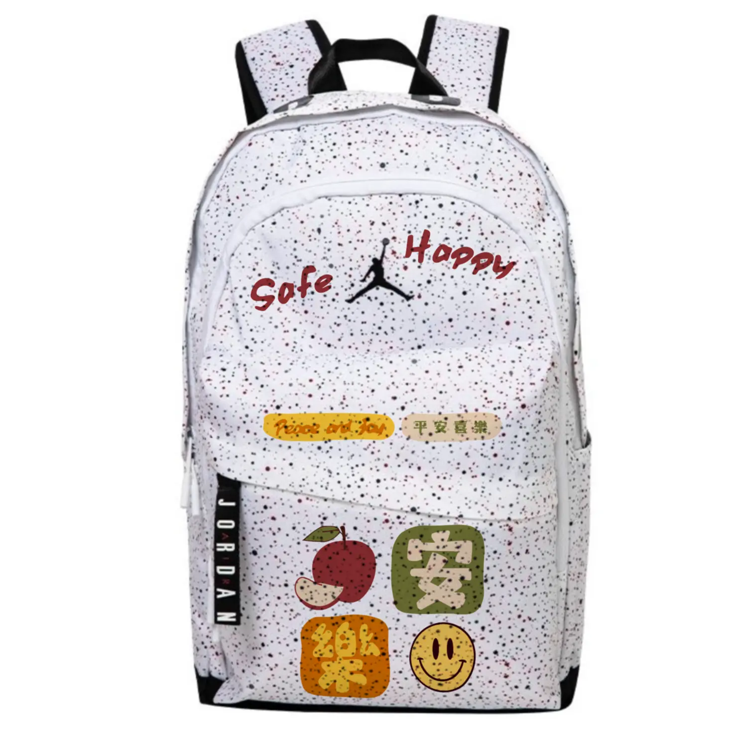 Jordan Полиэстеровый рюкзак унисекс белый, Peaceful Joy
Jordan Полиэстеровый рюкзак унисекс белый, Peaceful Joy