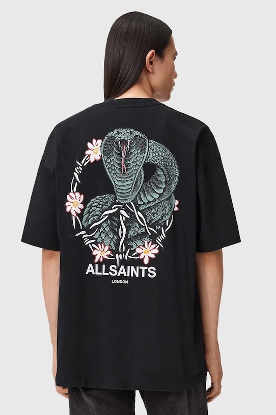 Хлопковая футболка Allsaints, черный
Хлопковая футболка Allsaints, черный