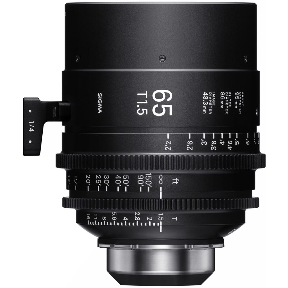 Высокоскоростной кинообъектив Sigma 65 мм T1.5 FF с фиксированным фокусным расстоянием и технологией Cooke i/Technology (крепление PL, ножки)
Высокоскоростной кинообъектив Sigma 65 мм T1.5 FF с фиксированным фокусным расстоянием и технологией Cooke i/Technology (крепление PL, ножки)