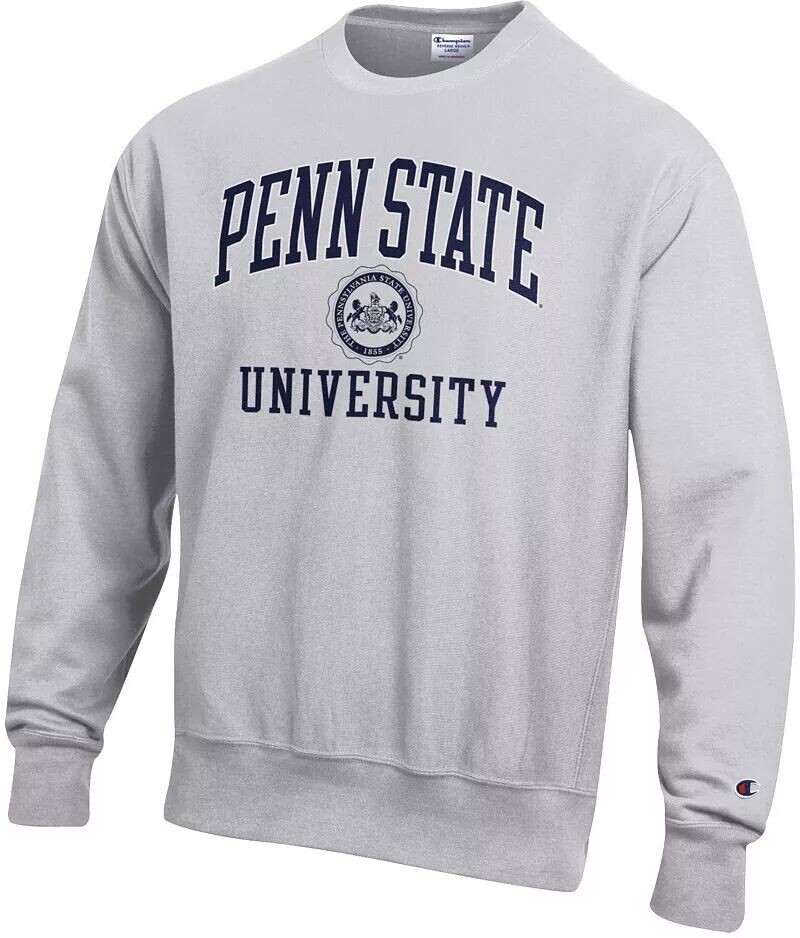 Мужской свитшот Champion Penn State Nittany Lions серебристо-серого цвета с обратным плетением и круглым вырезом
Мужской свитшот Champion Penn State Nittany Lions серебристо-серого цвета с обратным плетением и круглым вырезом