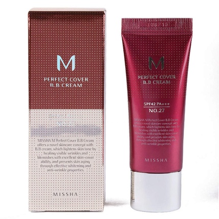 MISSHA M Perfect Cover BB Cream SPF42 №27 Медово-бежевый 20 мл
MISSHA M Perfect Cover BB Cream SPF42 №27 Медово-бежевый 20 мл