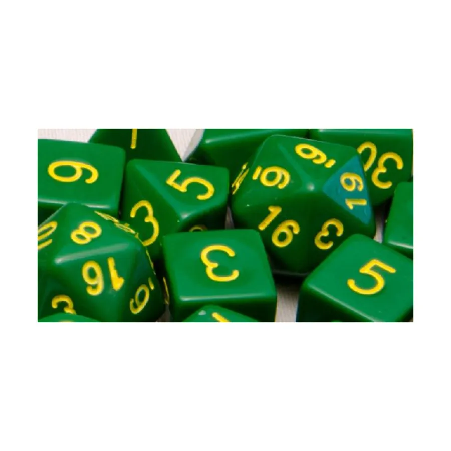 Набор Poly — непрозрачный темно-зеленый с золотом (15), Game Dice - Opaque (Role 4 Initiative)
Набор Poly — непрозрачный темно-зеленый с золотом (15), Game Dice - Opaque (Role 4 Initiative)