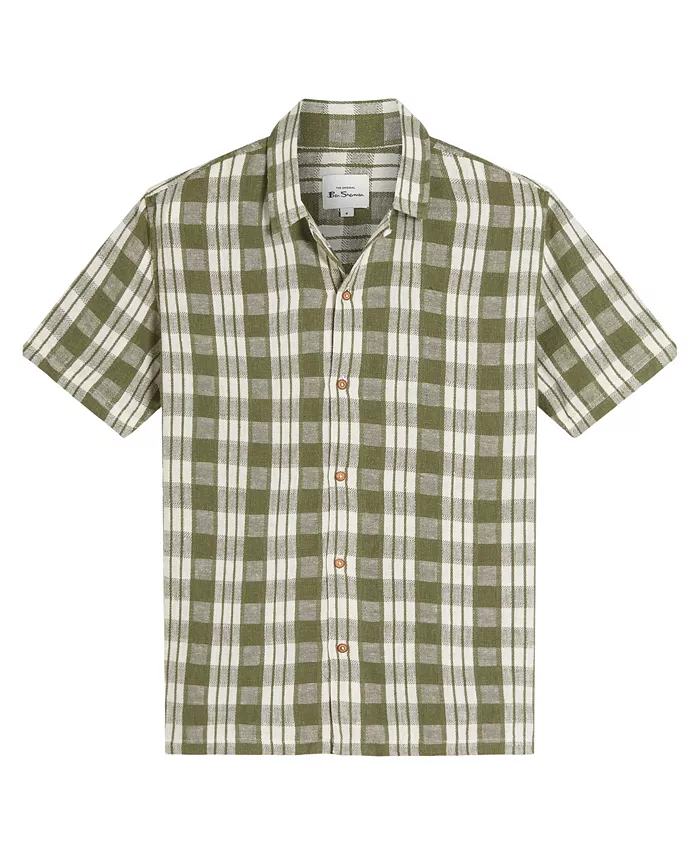 Мужская рубашка с коротким рукавом из переработанной ткани в клетку Ben Sherman
Мужская рубашка с коротким рукавом из переработанной ткани в клетку Ben Sherman