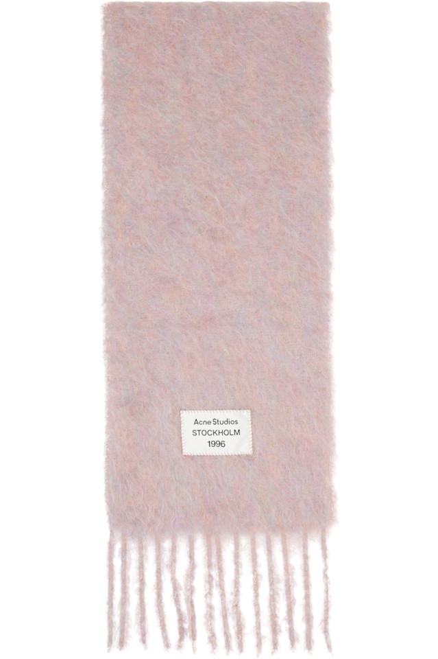 Acne Studios Розовый шарф из мохера и шерсти
Acne Studios Розовый шарф из мохера и шерсти
