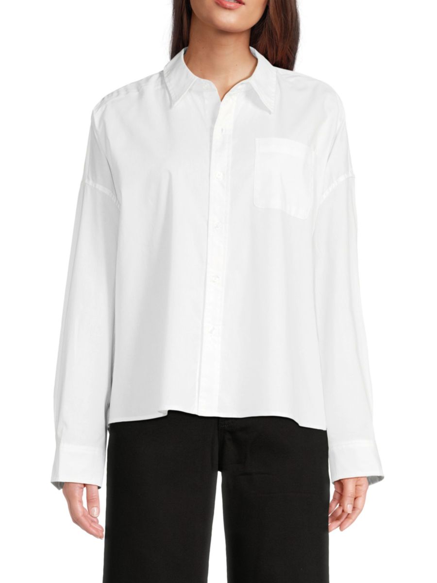 Рубашка из эластичного хлопка с заниженной линией плеч WeWoreWhat, белый
Рубашка из эластичного хлопка с заниженной линией плеч WeWoreWhat, белый