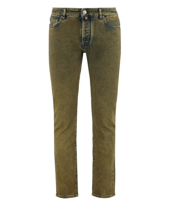Джинсы прямого кроя с кожаным логотипом. Moorer, зеленый
Джинсы прямого кроя с кожаным логотипом. Moorer, зеленый