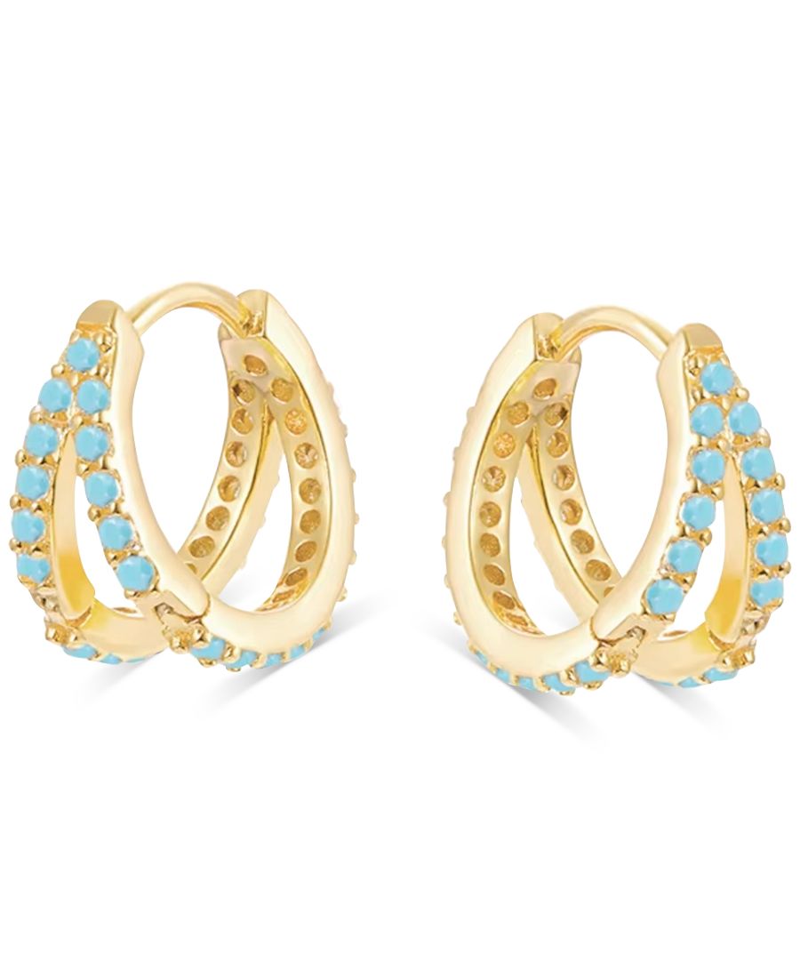 Серьги-кольца Wren с кубическим цирконием BEN ONI, Turquoise/Gold
Серьги-кольца Wren с кубическим цирконием BEN ONI, Turquoise/Gold